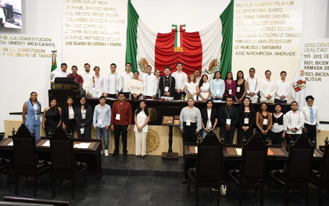 Realiza Congreso del Estado el Primer Parlamento Juvenil “Por la Juventud de Tabasco”