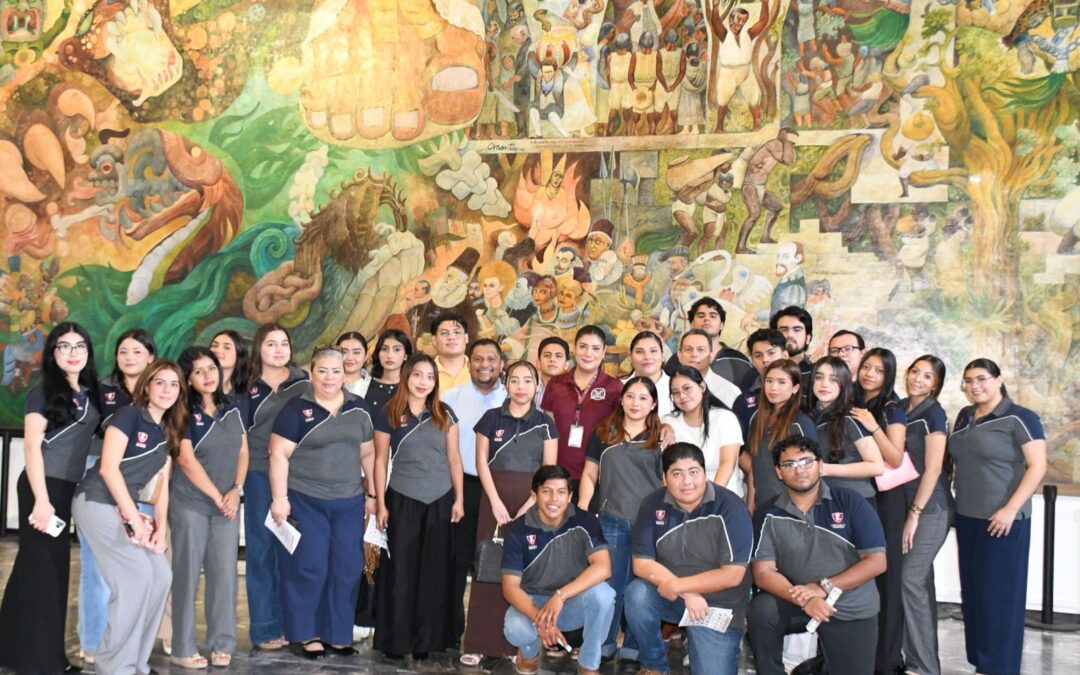 Recibe el presidente de la JUCOPO a estudiantes de la Universidad Vizcaya de las Américas