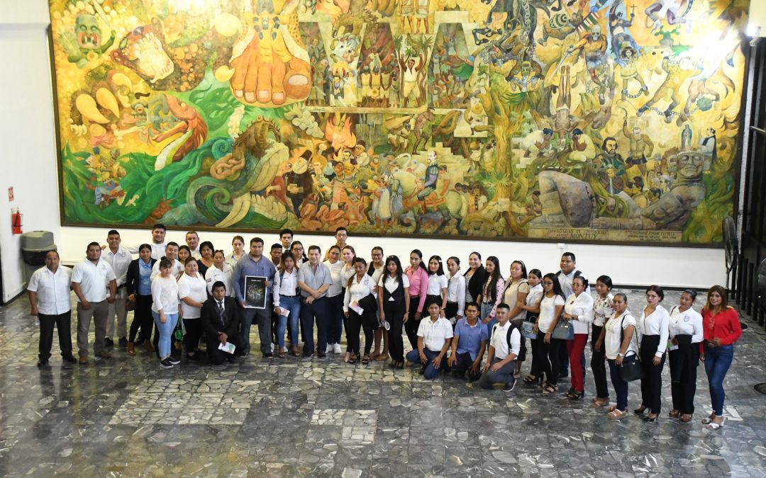 Recibe Congreso a estudiantes de Villa Benito Juárez, Macuspana