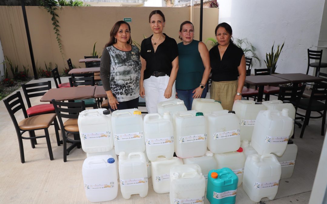 Se suma Voluntariado del Congreso a campaña de Donación de Bidones para recolectar aceite de cocina usado