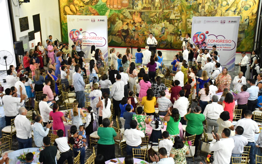 Inauguran 19º Congreso de las Niñas y los Niños Legisladores de Tabasco